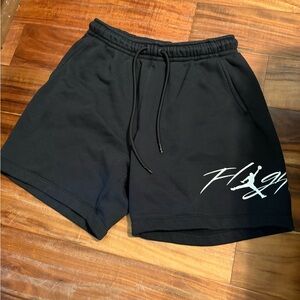 Nike Air Jordan Black Fleece Shorts Men’s Medium Jumpman Graphic Athletic (0469)